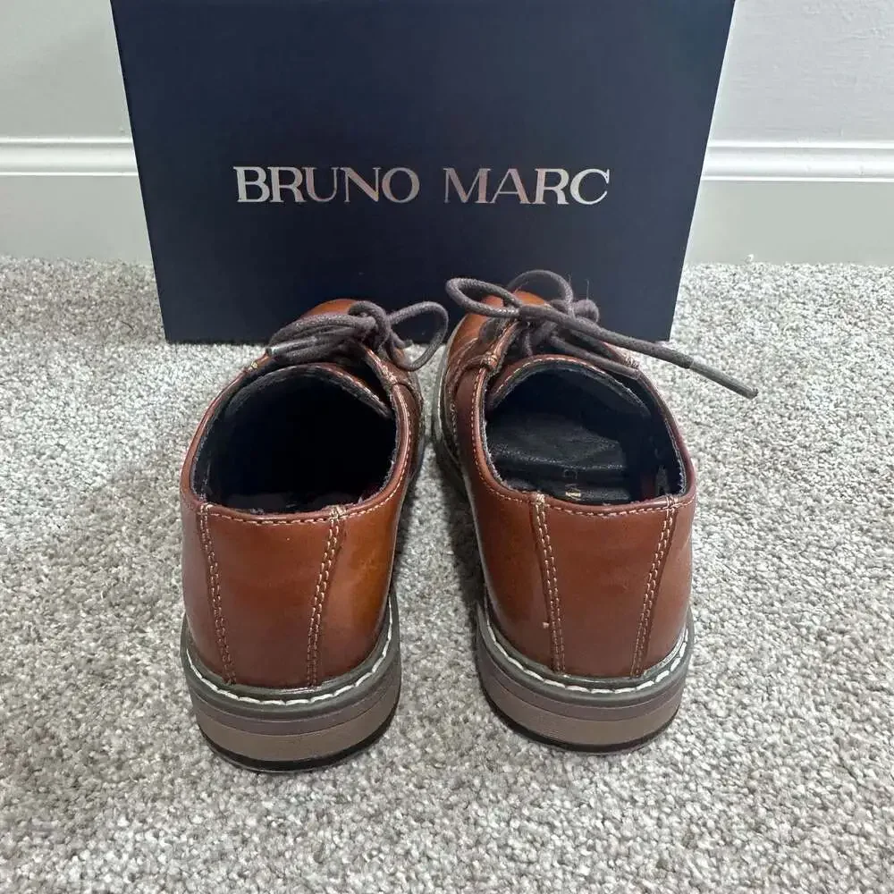 Bruno Marc Boy's Cap-Toe PU Leather Oxford Formal Dress Shoes, Sz 11T